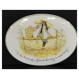 Holly Hobbie genuine porcelain small wall piece