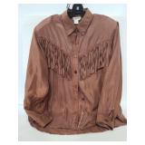 Capezio 100% silk frunge shirt size medium