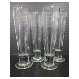 Set of four pilser glasses