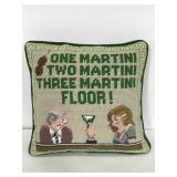 Funny martini small throw pillow