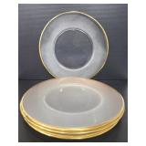 Set of four glass plates