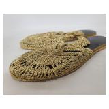 Bertlyn small gold wovem sandals