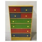 Vintage cardboard 8-drawer dresser