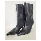 Size 6 leather boots with heals