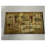 Italian vino theme rubber doormat rug