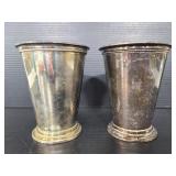 Pair of Twos company metal vases
