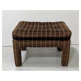 Vintage Jessup tufted brown velvet ottoman #1