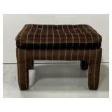 Vintage Jessup tufted brown velvet ottoman #2