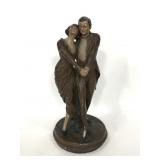 Vintage ceramic dancing couple statue