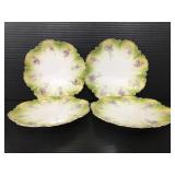Set of 4 R. S. Green China small plates