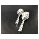 Pair of small metal scoops