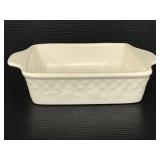 Signature cream colored square ceramic dish