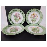Four decorative plates