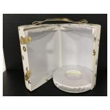 Slant white and gold adult beverage bottle case