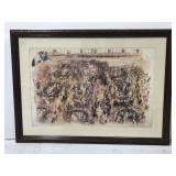 Leroy Neiman signed framed Wall Street print