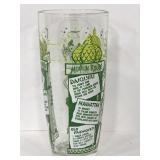 Large vintage cocktail recipe glass