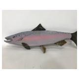 Signed & dated handcrafted wood & metal fin fish