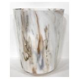 Oxford Lucite marble designed wastebasket
