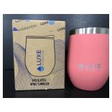 Luxe hydration insulated wine tumbler