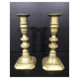 Pair of brass candlesticks