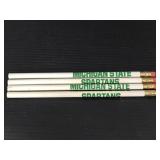 Four Michigan State Spartans wooden pencils