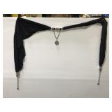 Unknown jeweled black fabric piece