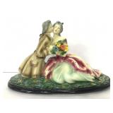 Chalk ware Victorian statue