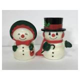 Hallmark cards snowmen salt and pepper shakers