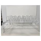 White plastic shoe rack