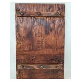 Vintage pyrography plaque signed