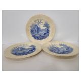 Three English Abbey plates antique
