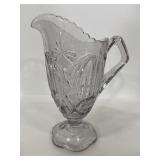 Lavender cut glass pitcher vase