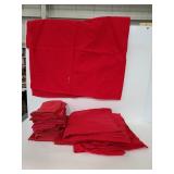 Collection of red table linnens