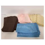 Cloth napkin collection in assorted colors