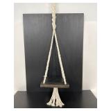 New macrame & wood hanging planter