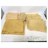 Gold shimmer sheer table linens