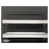 2-tier mountable metal wall shelf