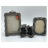 Three petite photo frames