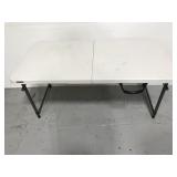 Lifetime white plastic top foldable table