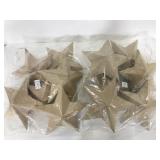 12 New paper mache star ornaments