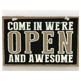 Primitives by Kathy funny hanging open/closed sign