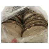 New in open packaging 30 piece natural wood slices
