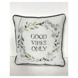Primitives by Kathy "Good Vibes Only" decor pillow