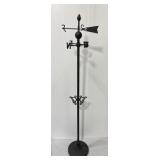 Black metal weather vane stand, new