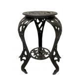 Heavy vintage cast iron hummingbird plant stand