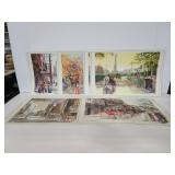 Vintage painting placemats