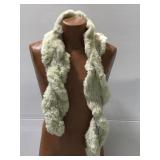 Fur and sequins scarf