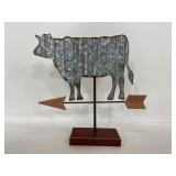 Metal & wood cow weathervane