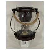 Glass & metal lantern wax warmer plug-in
