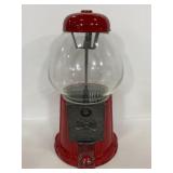 Carousel red metal & glass gumball machine